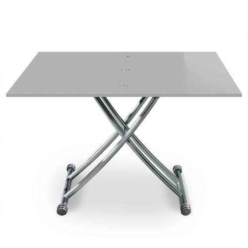 Table basse relevable gris laqué Kazer L 57/114 x P 100 x H 39/76 cm - Photo n°2; ?>