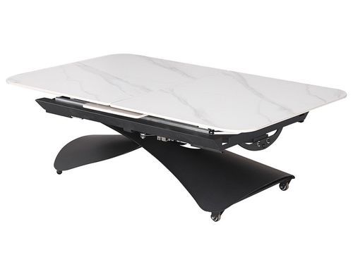 Table basse relevable transformable en table à manger effet marbre Visia - Photo n°2; ?>