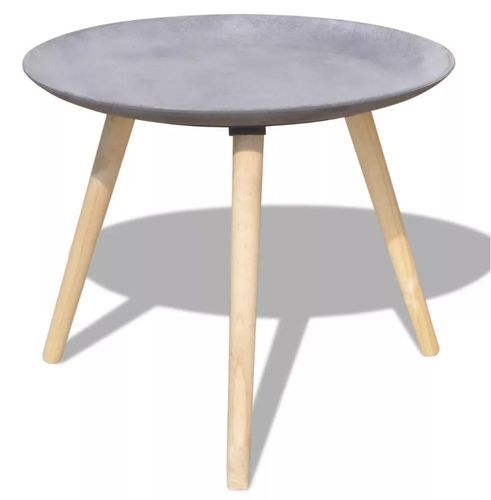 Table basse ronde bois gris et pieds pin massif clair - Lot de 2 Jewel - Photo n°2; ?>