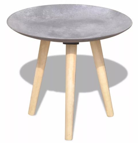 Table basse ronde bois gris et pieds pin massif clair - Lot de 2 Jewel - Photo n°3; ?>