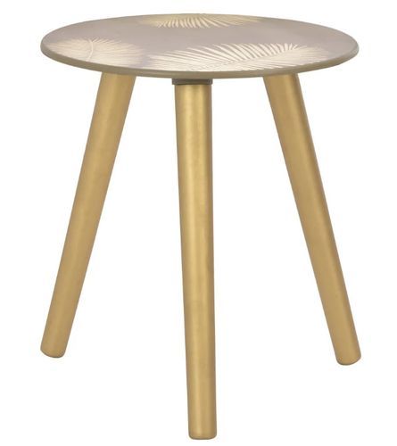 Table basse ronde bois gris et pieds pinède doré Jiggy - Lot de 2 - Photo n°2; ?>