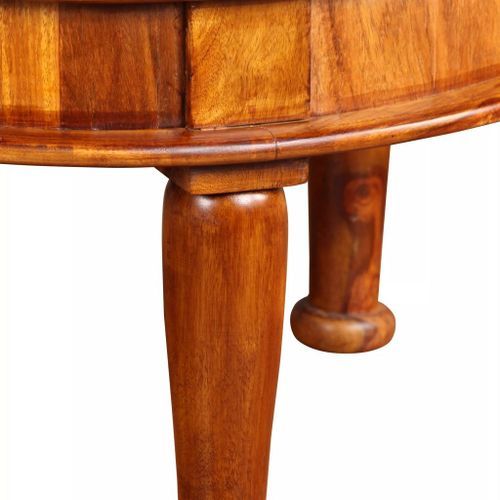 Table basse ronde bois massif Sesham finitione Vahina - Photo n°3; ?>