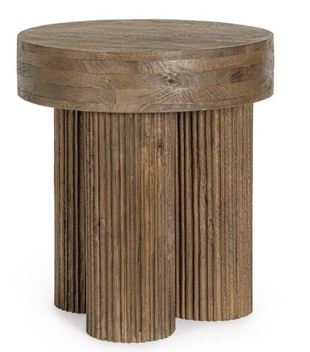 Table d'appoint en bois massif Bozar 45 cm - Photo n°2; ?>