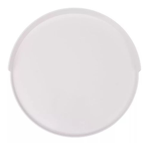 Table basse ronde plastique blanc et pieds métal beige Attala - Photo n°3; ?>