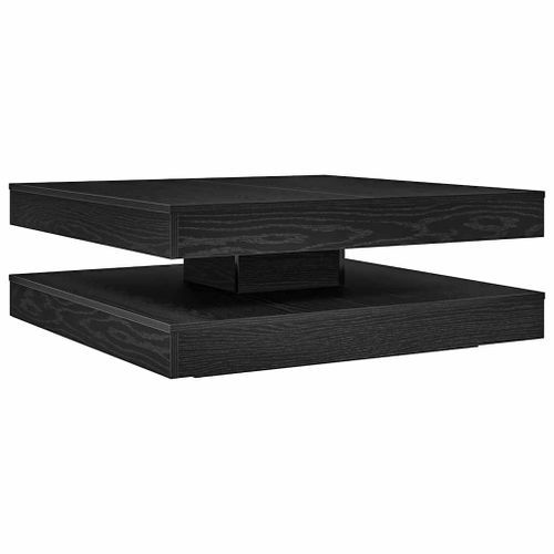 Table basse rotative à 360 degrés chêne noir 90x90x34,5 cm - Photo n°2; ?>