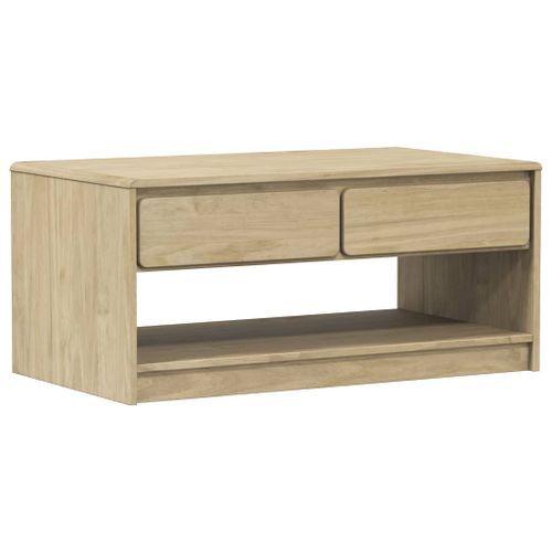 Table basse SAUDA chêne 99x55x45 cm bois de pin massif - Photo n°2; ?>