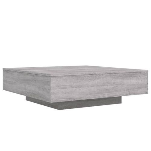 Table basse sonoma gris 100x100x31 cm bois d'ingénierie - Photo n°2; ?>