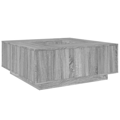 Table basse sonoma gris 100x100x40 cm bois d'ingénierie - Photo n°2; ?>