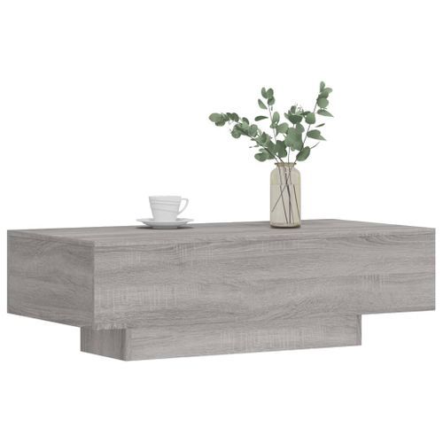 Table basse sonoma gris 100x49,5x31 cm bois d'ingénierie - Photo n°3; ?>