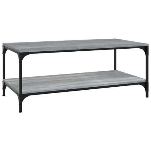 Table basse Sonoma gris 100x50x40 cm Bois d'ingénierie - Photo n°2; ?>