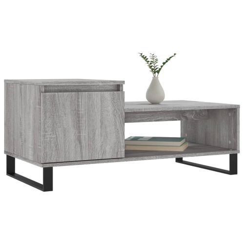 Table basse Sonoma gris 100x50x45 cm Bois d'ingénierie - Photo n°3; ?>