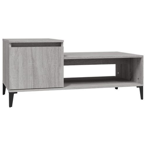 Table basse Sonoma gris 100x50x45 cm Bois d'ingénierie - Photo n°2; ?>