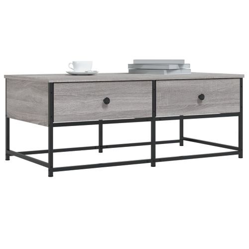 Table basse sonoma gris 100x51x40 cm bois d'ingénierie - Photo n°3; ?>