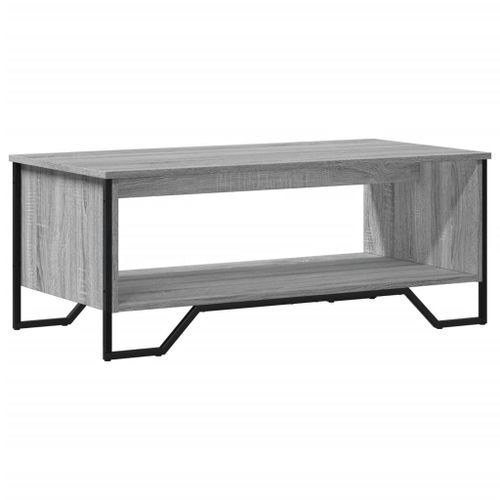 Table basse sonoma gris 100x51x40 cm bois d'ingénierie - Photo n°2; ?>