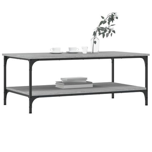 Table basse sonoma gris 100x55x40 cm bois d'ingénierie - Photo n°3; ?>