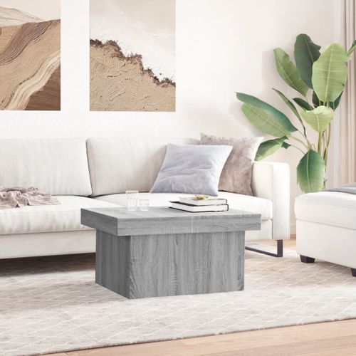 Table basse sonoma gris 100x55x40 cm bois d'ingénierie - Photo n°3; ?>