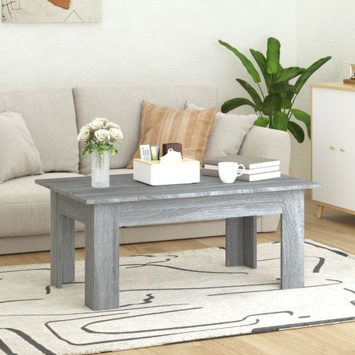 Table basse Sonoma gris 100x60x42 cm Bois d'ingénierie - Photo n°3; ?>