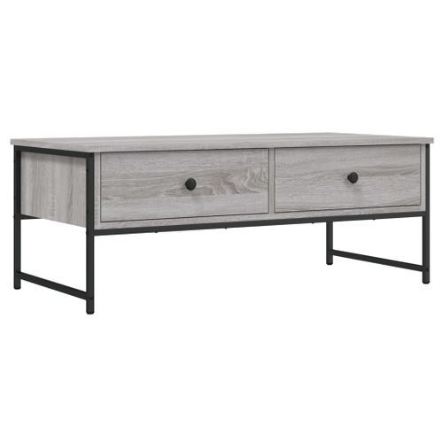 Table basse sonoma gris 101x49x39,5 cm bois d'ingénierie - Photo n°2; ?>