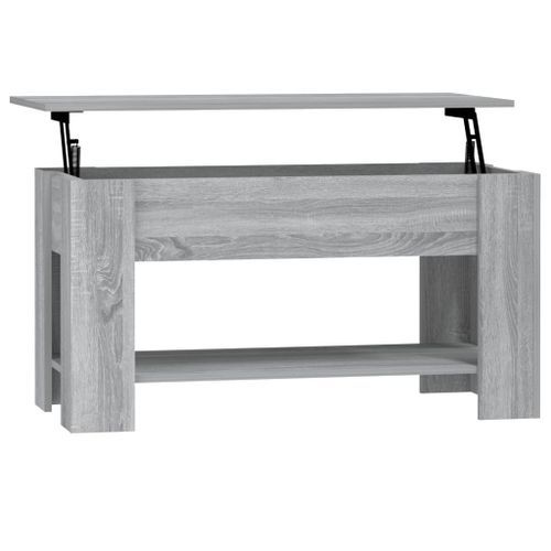 Table basse Sonoma gris 101x49x52 cm Bois d'ingénierie - Photo n°2; ?>