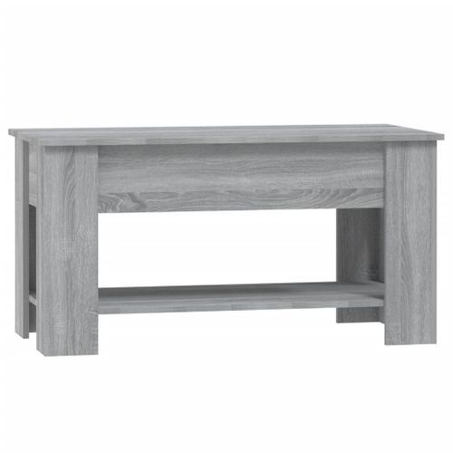 Table basse Sonoma gris 101x49x52 cm Bois d'ingénierie - Photo n°3; ?>