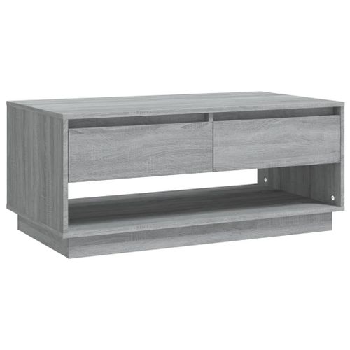 Table basse Sonoma gris 102,5x55x44 cm - Photo n°3; ?>