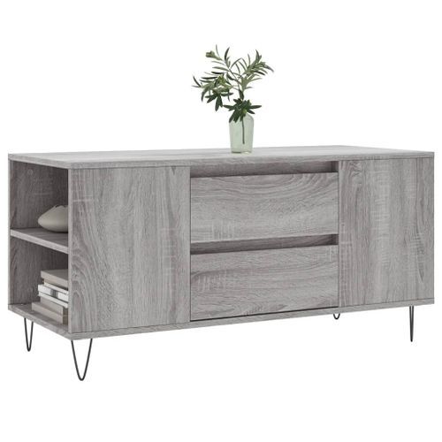 Table basse sonoma gris 102x44,5x50 cm bois d'ingénierie - Photo n°3; ?>