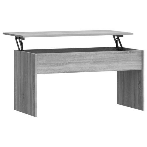 Table basse Sonoma gris 102x50,5x52,5 cm Bois d'ingénierie - Photo n°2; ?>