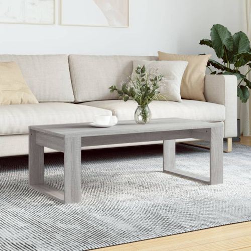 Table basse sonoma gris 102x50x35 cm bois d'ingénierie - Photo n°2; ?>