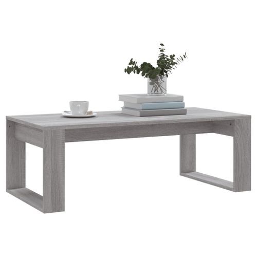 Table basse sonoma gris 102x50x35 cm bois d'ingénierie - Photo n°3; ?>