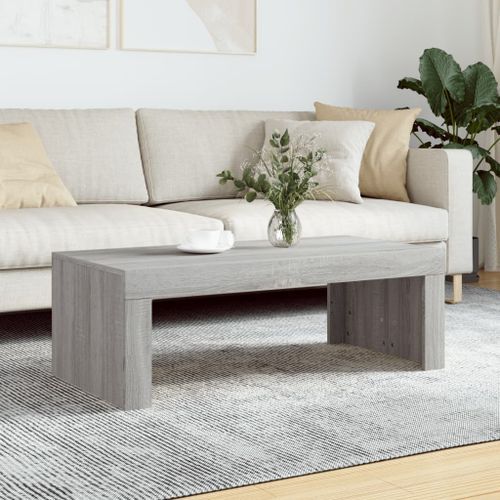 Table basse sonoma gris 102x50x36 cm bois d'ingénierie - Photo n°2; ?>