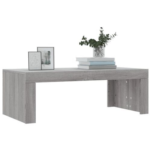 Table basse sonoma gris 102x50x36 cm bois d'ingénierie - Photo n°3; ?>