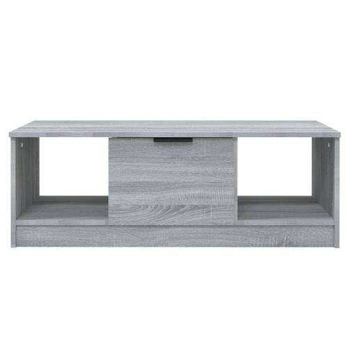 Table basse sonoma gris 102x50x36 cm bois d'ingénierie - Photo n°3; ?>