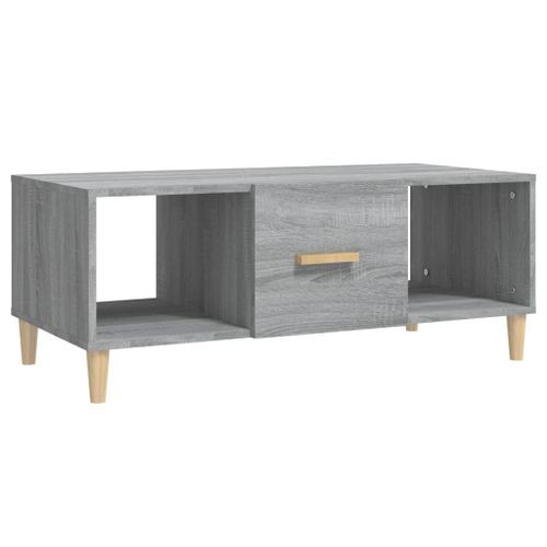 Table basse sonoma gris 102x50x40 cm bois d'ingénierie - Photo n°2; ?>