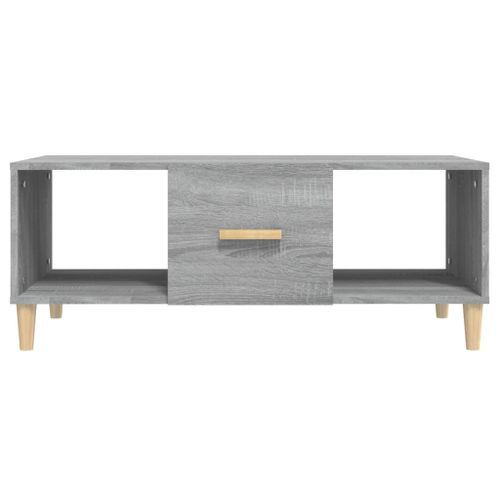 Table basse sonoma gris 102x50x40 cm bois d'ingénierie - Photo n°3; ?>