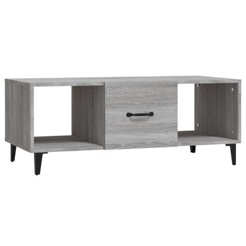 Table basse sonoma gris 102x50x40 cm bois d'ingénierie - Photo n°2; ?>