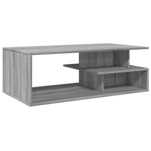 Table basse sonoma gris 102x55x35 cm bois d'ingénierie - Photo n°2; ?>