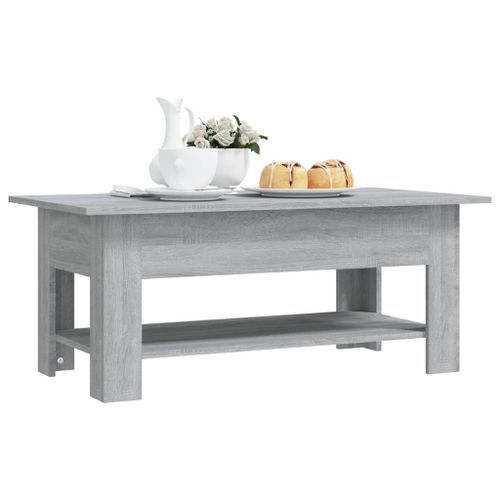 Table basse Sonoma gris 102x55x42 cm - Photo n°2; ?>