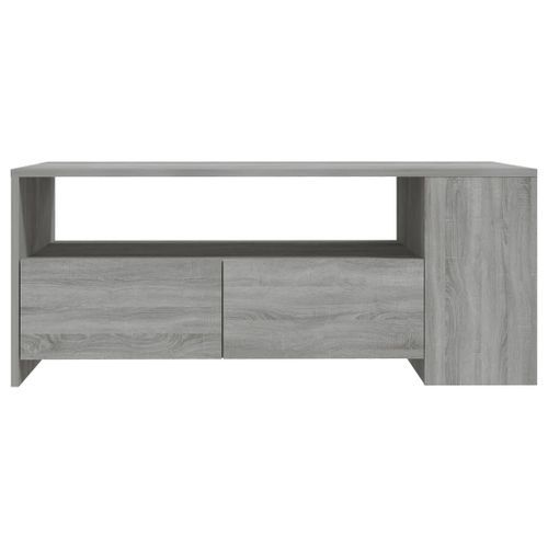 Table basse sonoma gris 102x55x42 cm bois d'ingénierie - Photo n°3; ?>