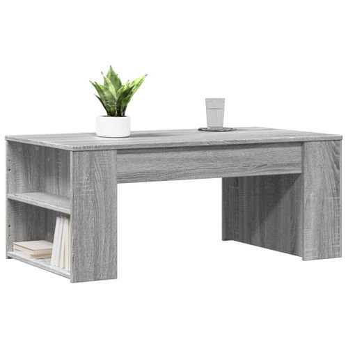 Table basse sonoma gris 102x55x42 cm bois d'ingénierie - Photo n°3; ?>