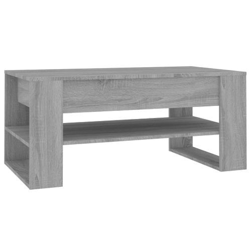 Table basse sonoma gris 102x55x45 cm bois d'ingénierie - Photo n°2; ?>