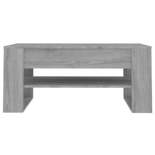 Table basse sonoma gris 102x55x45 cm bois d'ingénierie - Photo n°3; ?>