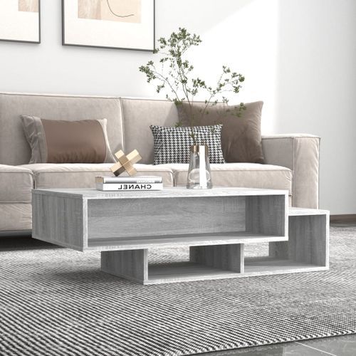 Table basse Sonoma gris 105x55x32 cm Bois d'ingénierie - Photo n°2; ?>