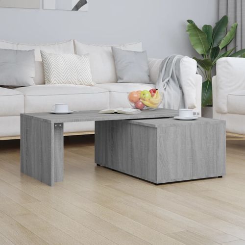 Table basse Sonoma gris 150x50x35 cm Bois d'ingénierie - Photo n°3; ?>