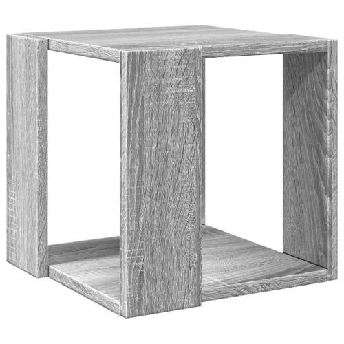 Table basse sonoma gris 32x32x30 cm bois d'ingénierie - Photo n°2; ?>