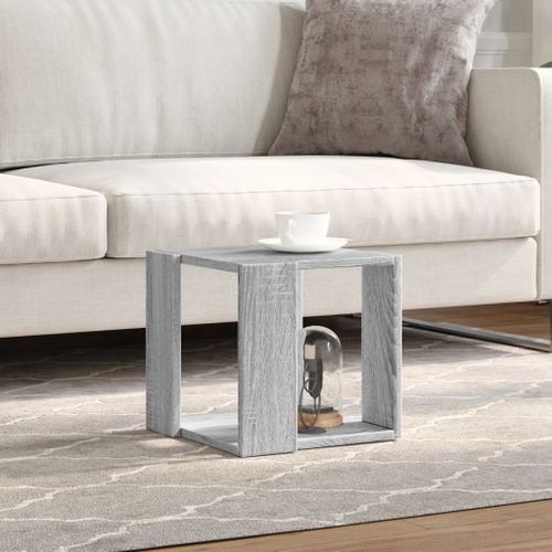 Table basse sonoma gris 32x32x30 cm bois d'ingénierie - Photo n°3; ?>