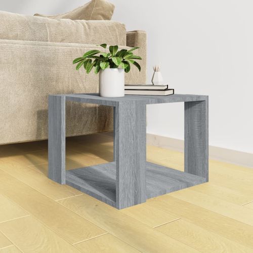 Table basse Sonoma gris 40x40x30 cm Bois d'ingénierie - Photo n°3; ?>