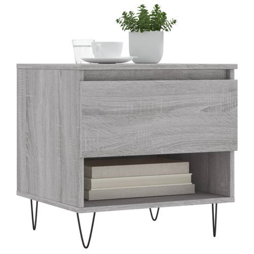 Table basse sonoma gris 50x46x50 cm bois d'ingénierie - Photo n°3; ?>