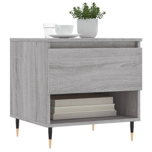 Table basse sonoma gris 50x46x50 cm bois d'ingénierie - Photo n°3; ?>