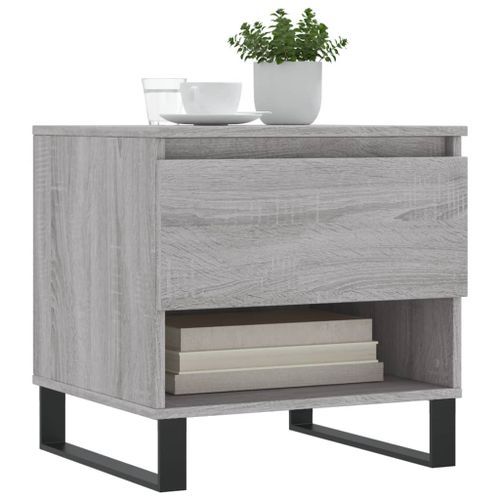 Table basse sonoma gris 50x46x50 cm bois d'ingénierie - Photo n°3; ?>