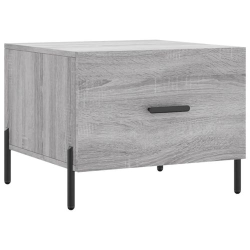 Table basse Sonoma gris 50x50x40 cm Bois d'ingénierie - Photo n°2; ?>